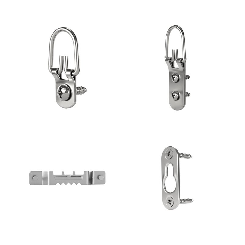 OOK 535672 Ring Assorted Hanger Picture Hanger and Picture Frame Back Kit Zinc 20lbs 32 Piece