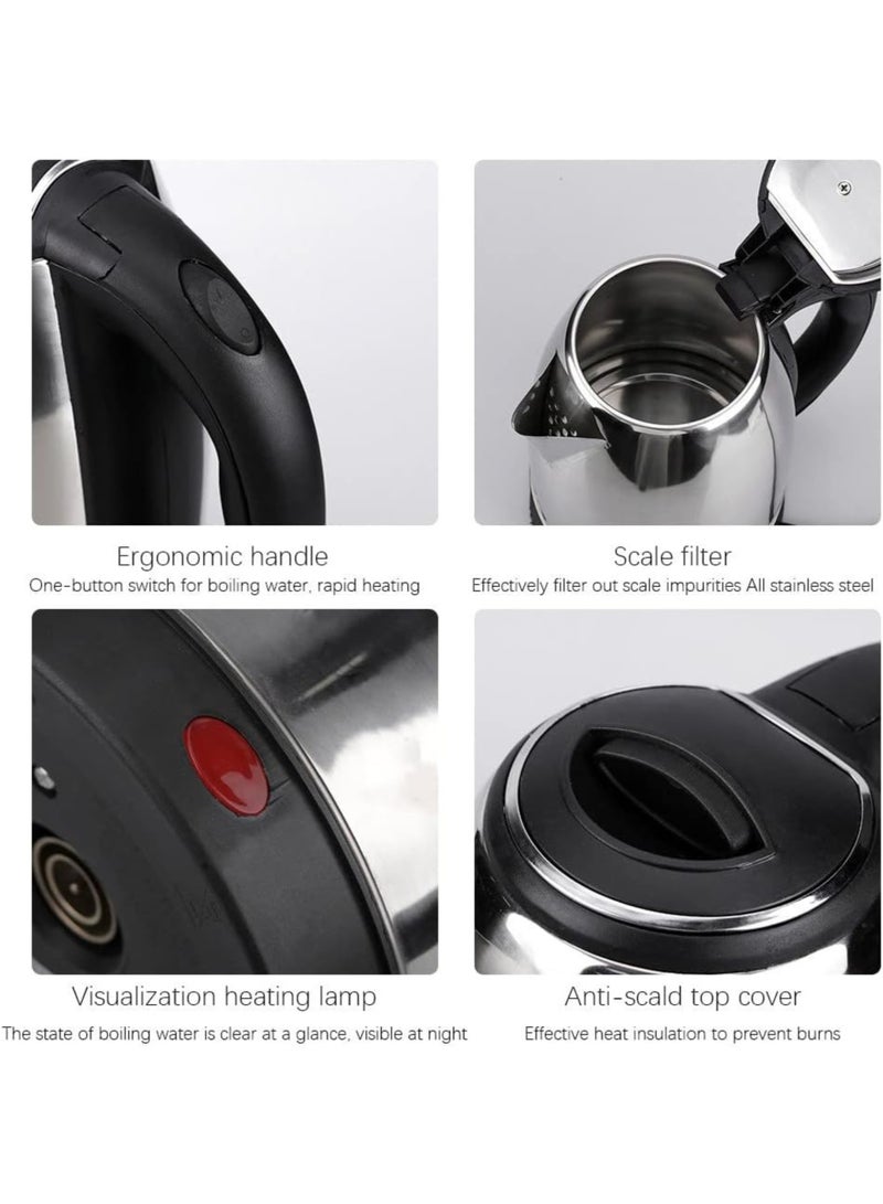 R.VIHAN 2L Electric Cordless Kettle, Stainless Steel, Hot Water Boiler, Fast Boil, Auto Shut-Off, 360° Rotating Base, Electric Kettle for Home & Office - Image 5