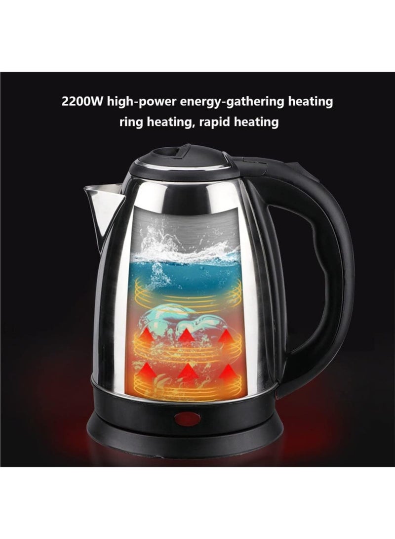 R.VIHAN 2L Electric Cordless Kettle, Stainless Steel, Hot Water Boiler, Fast Boil, Auto Shut-Off, 360° Rotating Base, Electric Kettle for Home & Office - Image 2