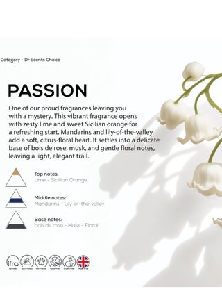 Dr Scent Diffuser Aroma Passion With Fresh Lime, Mandarin and Gentle Flowery Hints Lily and Rose - (500ml) | Made in the UK | Perfect for Offices, Homes, Shops, Hotel Rooms & Small Lobbie - view 2