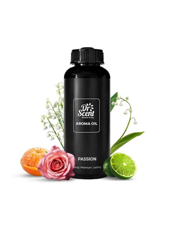 Dr Scent Dr Scent Diffuser Aroma Passion With Fresh Lime, Mandarin and Gentle Flowery Hints Lily and Rose - (500ml) | Made in UAE | Perfect for Offices, Homes, Shops, Hotel Rooms & Small Lobbie