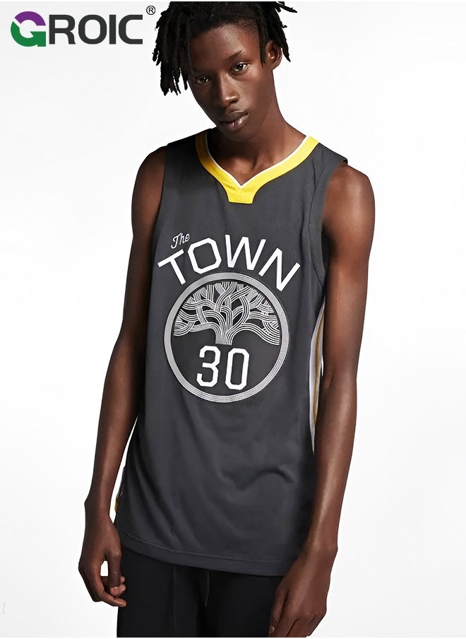 GROIC Basketball Jersey, Stephen Curry Jersey 30# Basketball T Shirt and Shorts, Basketball Jersey Shirt for Adults, Basketball Suits, Basketball Jersey Set, Suitable for 175-180CM  - Image 5