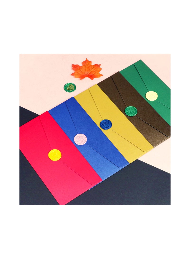 30 Colorful Pearl Wax Sealed Envelopes for Weddings Gifts and Parties Assorted Vibrant Colors 22cm X 11cm - Image 2
