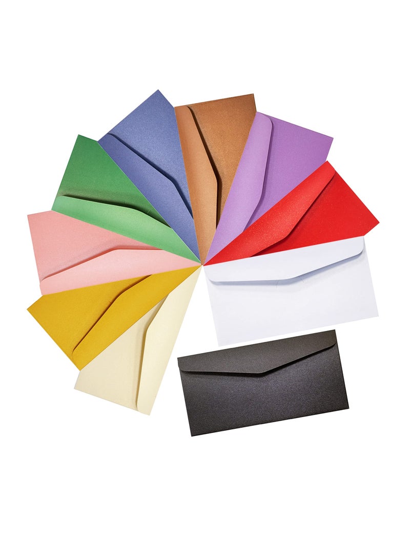 30 Colorful Pearl Wax Sealed Envelopes for Weddings Gifts and Parties Assorted Vibrant Colors 22cm X 11cm - Image 1