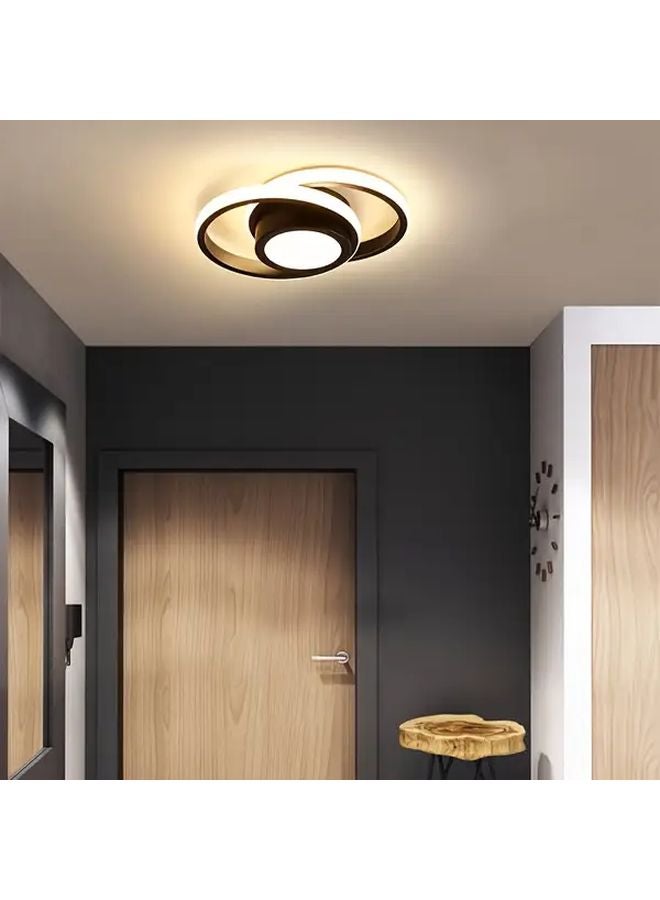 Modern Black LED Ceiling Light Three Color Dimmable Recessed For Bedroom Bathroom Kitchen - Image 3