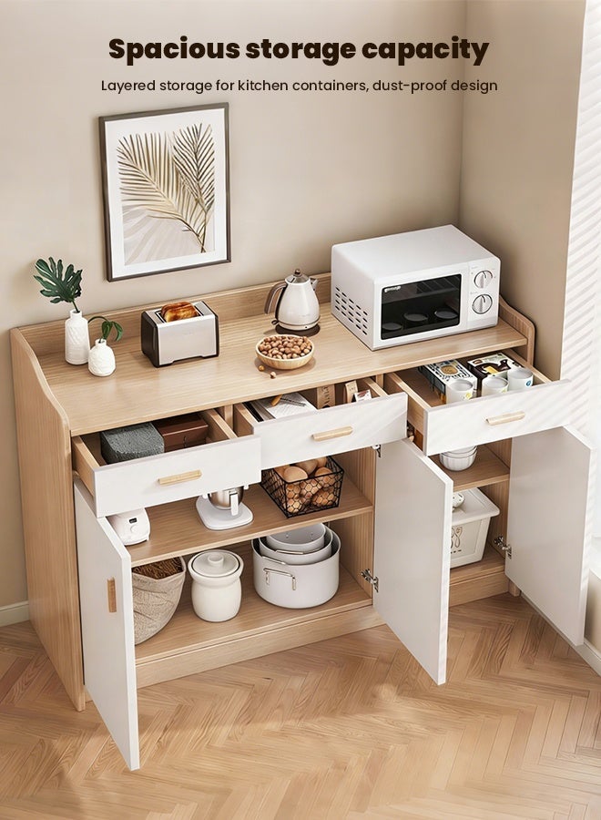 VUCATIN Storage Cabinet Kitchen Pantry Storage Cabinet Cupboard 120*36*80cm Sideboard Storage Cabinets Entryway Console Table Home Furniture Organizer Cabinets for Office Garage - Image 2