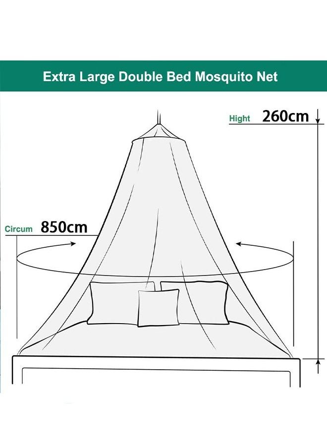 Arabest - Bed Canopy Mosquito Net For Double Bed or Outdoor Polyester Blue 60x260x850centimeter - Image 1