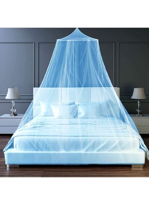 Bed Canopy Mosquito Net For Double Bed or Outdoor Polyester Blue 60x260x850centimeter