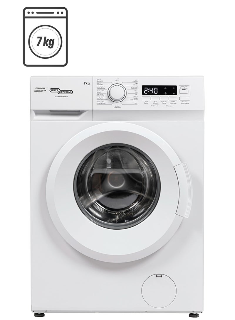 Front Load Washing Machine 7 kg SGW7250NLED White