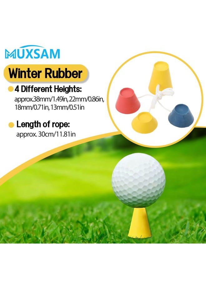 MUXSAM 4Pcs Rubber Winter Golf Tees 44mm 38mm 22mm 12mm Rubber for Frosty Days - Image 3
