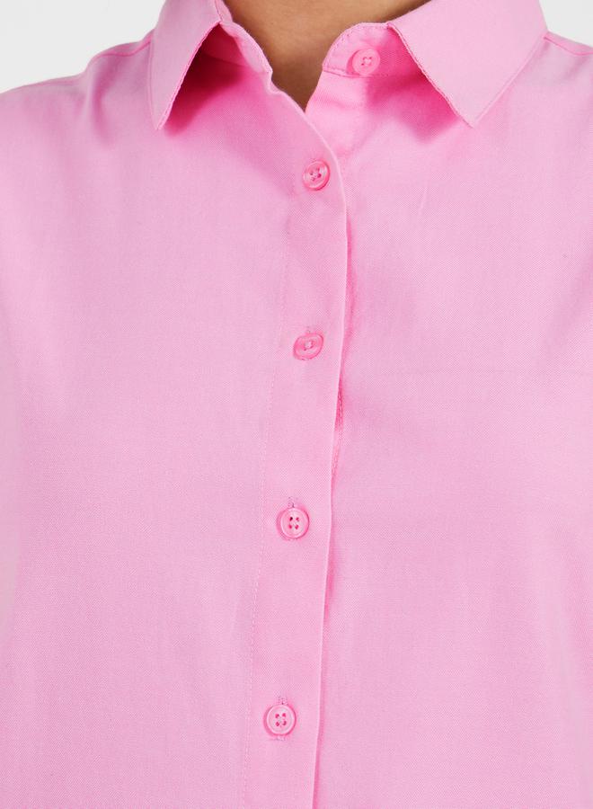 ستايلي بلوزة بلا أكمام بقصة سائبة وأزرار - Image 4