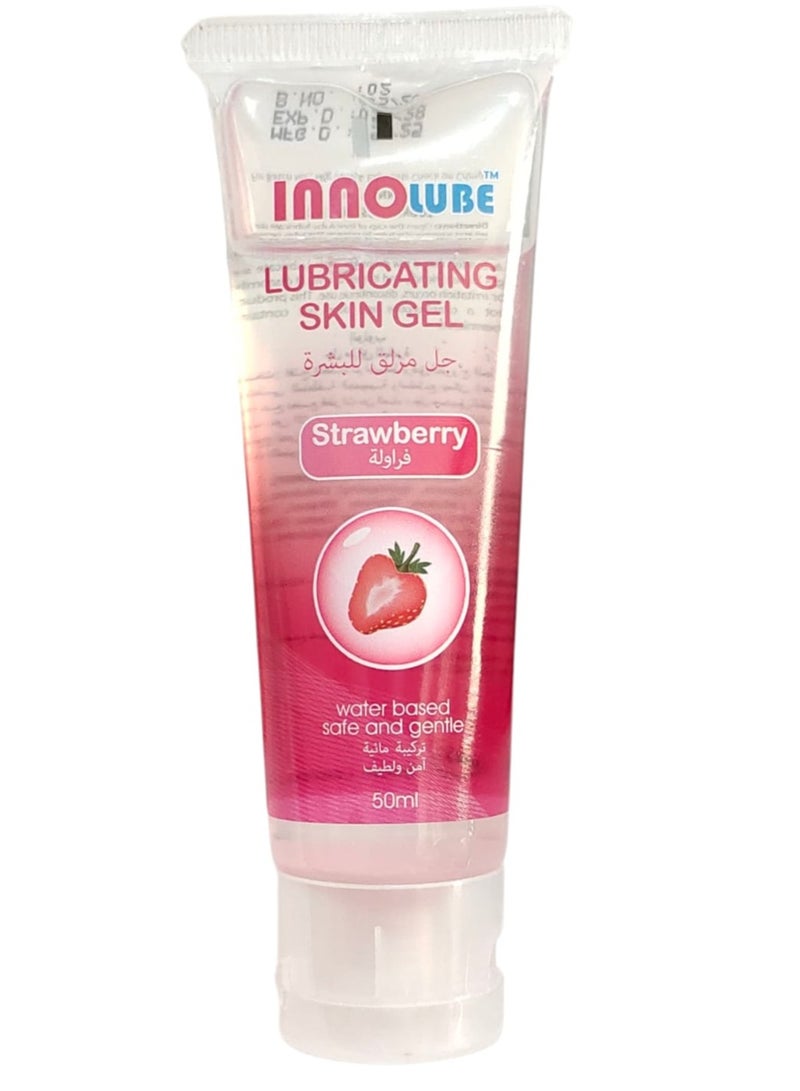 InnoLube Lubricating Skin Gel Strawberry Water Based Safe And Gentle 50 Ml - Image 2