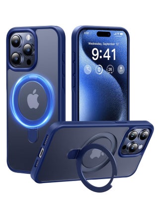 Matte Finish Magnetic for iPhone 15 Pro Max Case Invisible Kickstand Stand [Compatible with MagSafe] [14 FT Drop Protection] Non-Yellowing Shockproof Protective Slim Cover - Blue - pzsku/Z3BB7E4A4D5B0C694DE3FZ/45/_/1695660261/07c49bba-928a-4775-b459-05e38bd0652e