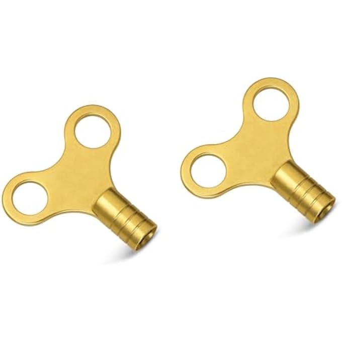 RADIATOR KEY BLEED KEY UK | UNIVERSAL METAL RADIATOR KEYS PACK OF 2 | PROFESSIONAL BRASS AND SQUARE RADIATOR BLEED KEY SET FOR PLUMBERS AND HOME USE - Image 1