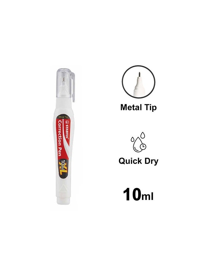 STABILO Correction Pen White 10ml  - Image 1