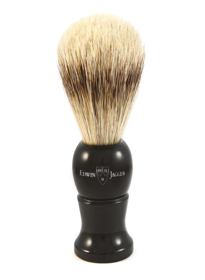 Edwin Jagger 1EJ286 Medium Super Badger Shaving Brush, Imitation Ebony for use with Shaving Cream or Soap for Men - Image 1