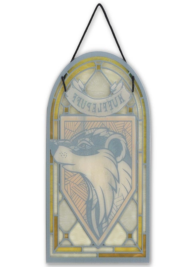 Open Road Brands Harry Potter Hufflepuff Crest Hanging Acrylic Wall Decor - Beautiful Hufflepuff Wall Art for Home - Image 3