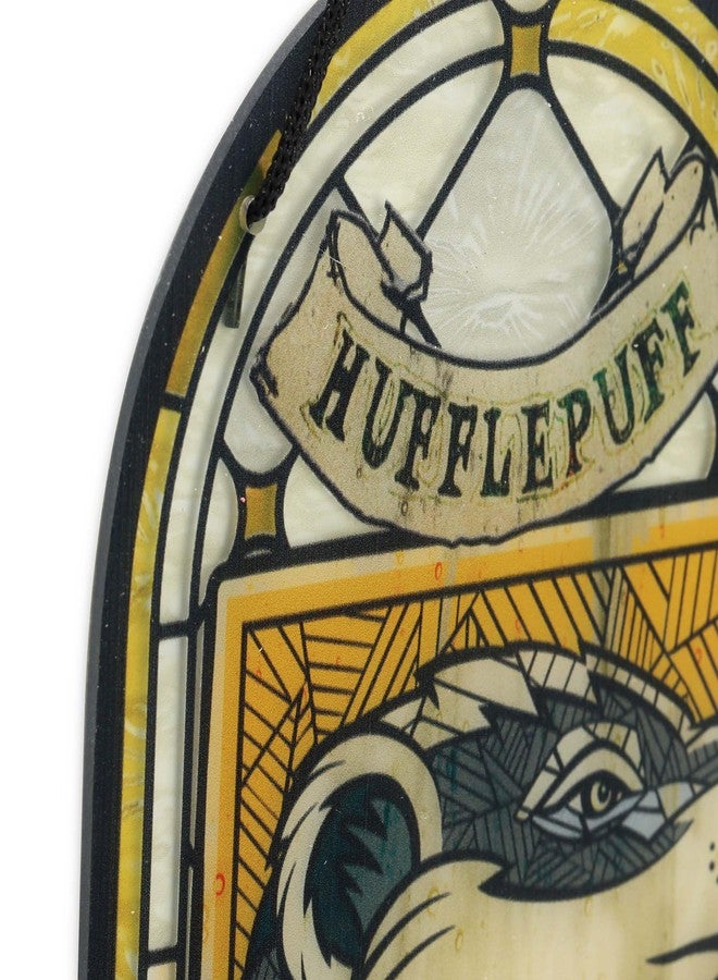 Open Road Brands Harry Potter Hufflepuff Crest Hanging Acrylic Wall Decor - Beautiful Hufflepuff Wall Art for Home - Image 4