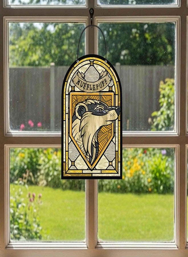 Open Road Brands Harry Potter Hufflepuff Crest Hanging Acrylic Wall Decor - Beautiful Hufflepuff Wall Art for Home - Image 5