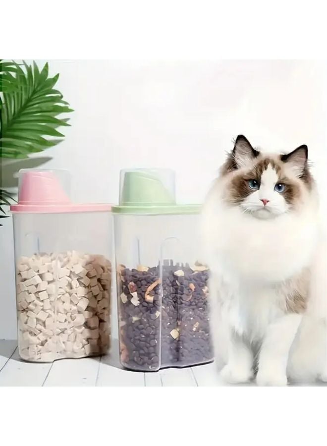 حاوية تخزين طعام الحيوانات الأليفة محكمة الإغلاق من جرين 2 سعة 5 لتر مع كوب قياس للكلاب والقطط - Image 3