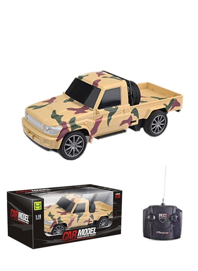 1:18 Camouflage Remote Control Pickup Truck - Realistic RC Car Toy for Kids, Off-Road Adventure Fun