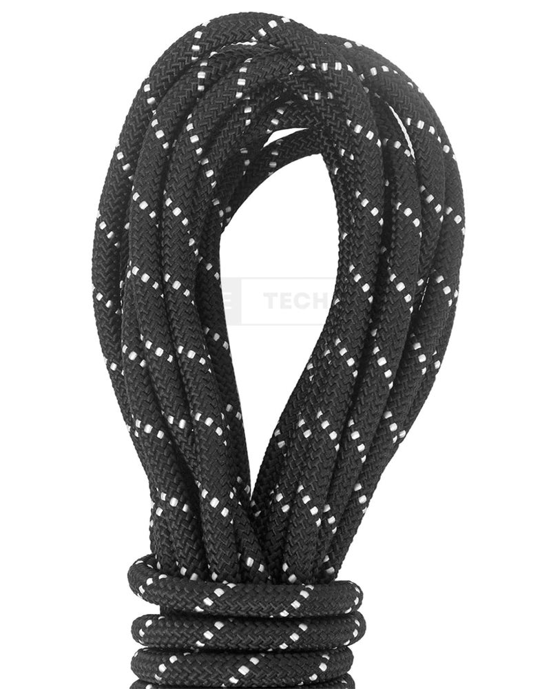 White Tech 8mm Static Climbing Rope 100% Nylon Black Rock Climbing Rope 14Kn Breaking Strength for Outdoor Survival Accessory Safety for Outdoor Survival, Hiking, Mountaineering (8MM 10MTR) - Image 4