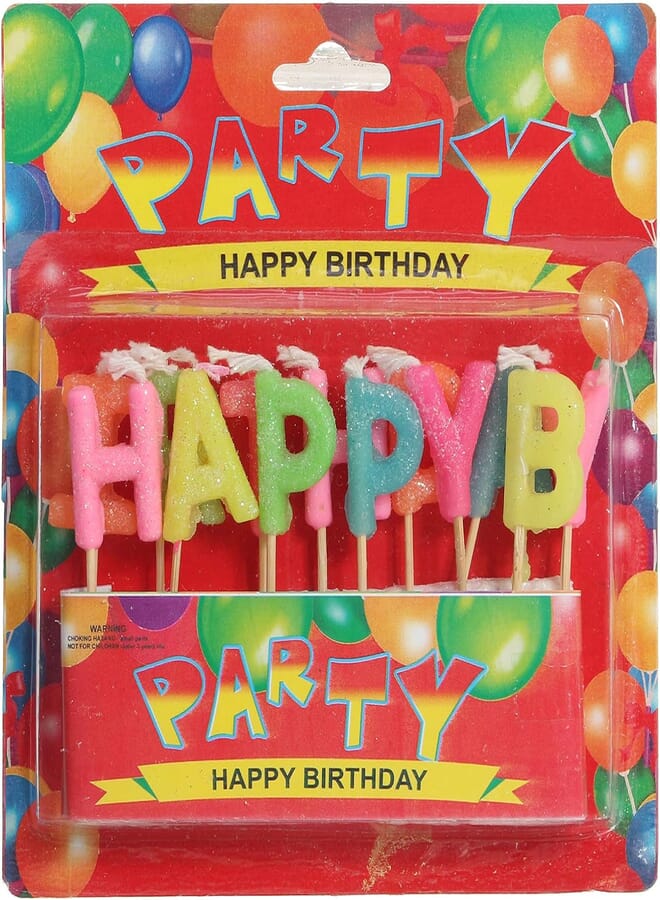 Gel Happy Birthday Candle 