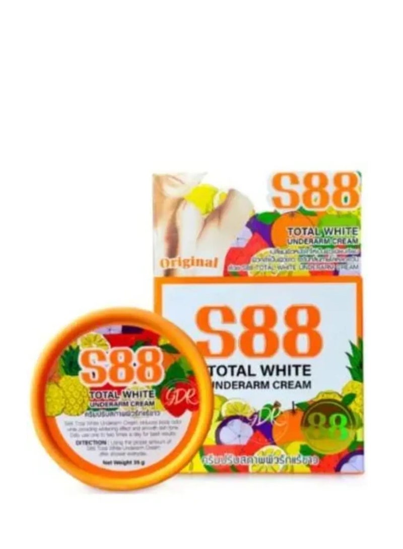 اس 88  كريم S88 Total White الأصلي لتفتيح الإبط – إزالة الاسمرار، توحيد لون البشرة، وتقليل رائحة العرق بتركيبة آمنة وفعالة - Image 5