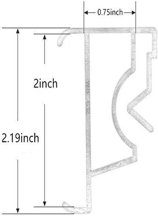 Cutelec Valance Clips 2inch 20pcs Clear Plastic Hidden Retainer Holder for Window Blind Valance,Horizontal Faux & Wood Blinds Parts - Image 2