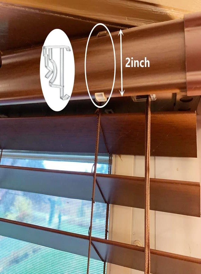 Cutelec Valance Clips 2inch 20pcs Clear Plastic Hidden Retainer Holder for Window Blind Valance,Horizontal Faux & Wood Blinds Parts - Image 3