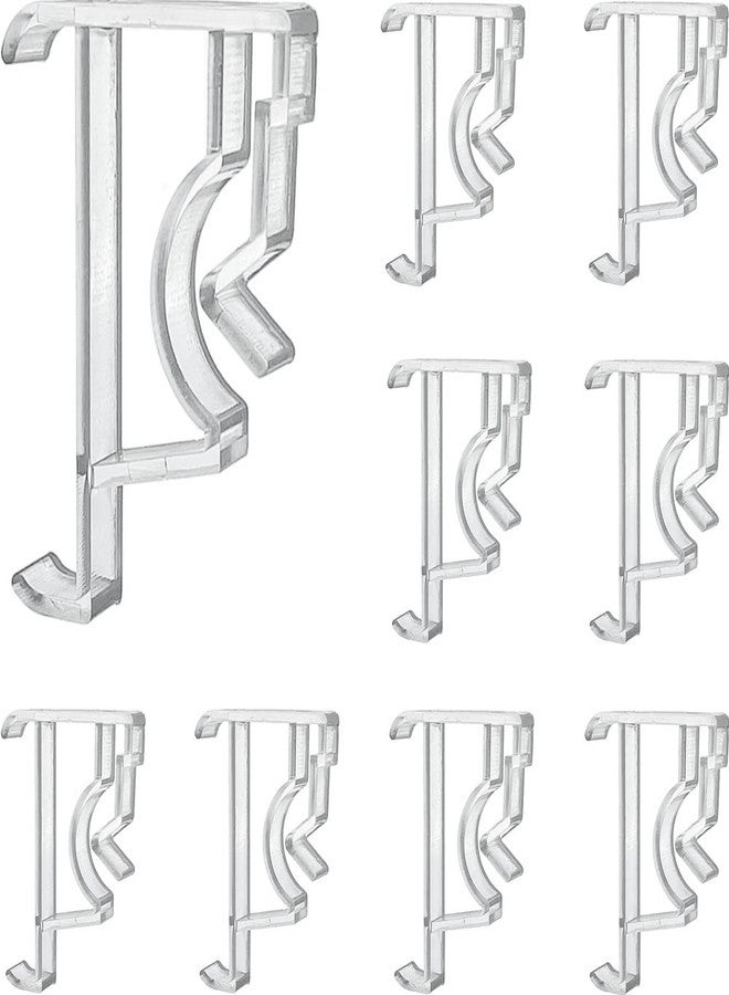 Cutelec Valance Clips 2inch 20pcs Clear Plastic Hidden Retainer Holder for Window Blind Valance,Horizontal Faux & Wood Blinds Parts - Image 1