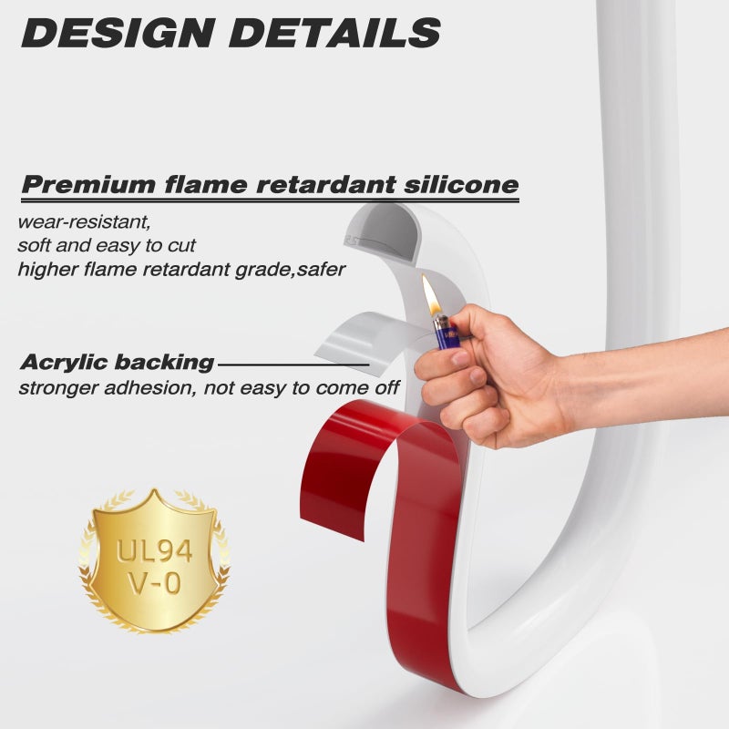 cuysfead 39â€TV Cord Hider for Wall Mounted TV, Selfadhesive Wall Cable Hider for 1 Cord, Flexible Silicone White Cord Covers Wire Hiders for Cords on Wall,Babyproof Cable Concealer Raceway Management - Image 3