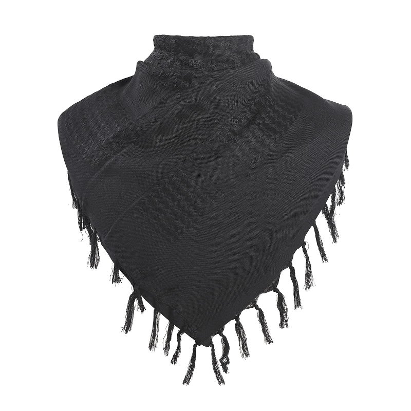 PURFUN Men Breathable Cotton Arab Shemagh Turban Bandana Headscarf Windproof Soft Muslim Hijab Headband Shawl Keffiyeh Arabic Scarf Headcover Neck Scarf - Image 1