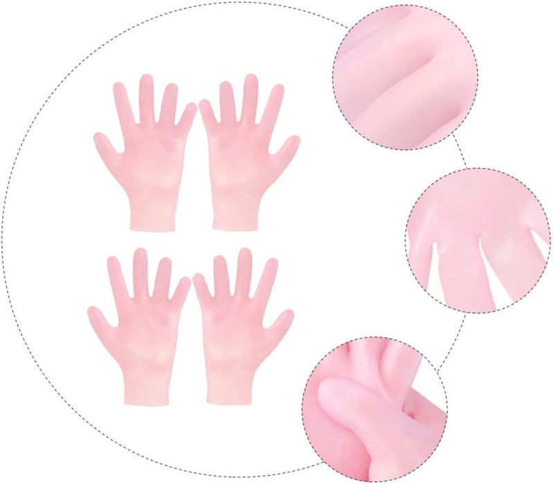 Outanaya Moisturizing Gloves Set 2 Pairs of Gloves Dry Skin Care Exfoliating Whitening Hand Care Treatment - Image 2