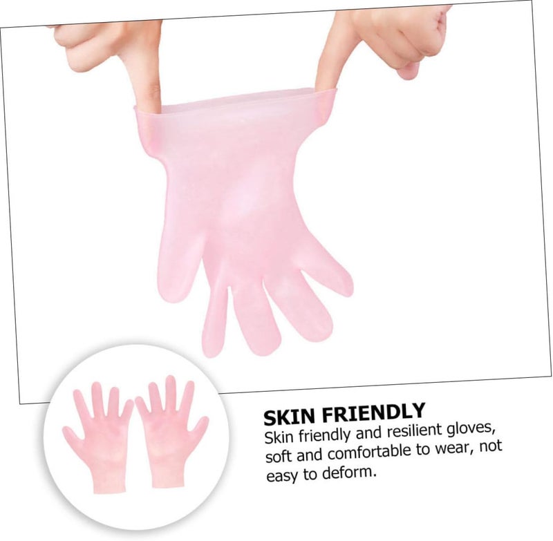 Outanaya Moisturizing Gloves Set 2 Pairs of Gloves Dry Skin Care Exfoliating Whitening Hand Care Treatment - Image 5