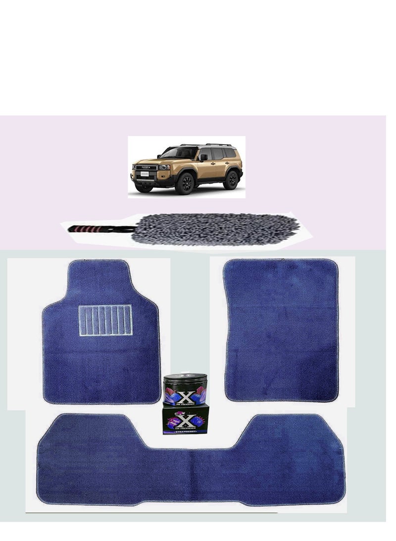 TORONTO Premium Car Mat & Cleaning Kit | All-Weather Floor Mats for Toyota, SUV | Heavy Duty Mats, Duster & Air Freshener | Complete Interior Care Bundle | Universal Fit Protection UAE Weather  - Image 1