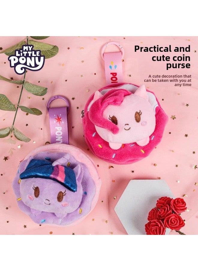 Pony Polly Plush Coin Purse Mini Cute Storage Bag Student Earphone Bag Girl Key Bag Pendant-Color:Cute Plush Coin Purse-soft  - Image 4