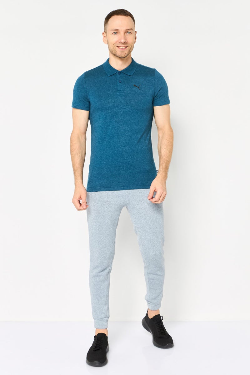 PUMA تي شيرت بولو قصير الأكمام للرجال، مناسب للرياضة، خارجي، لون بحري رمادي - Image 3