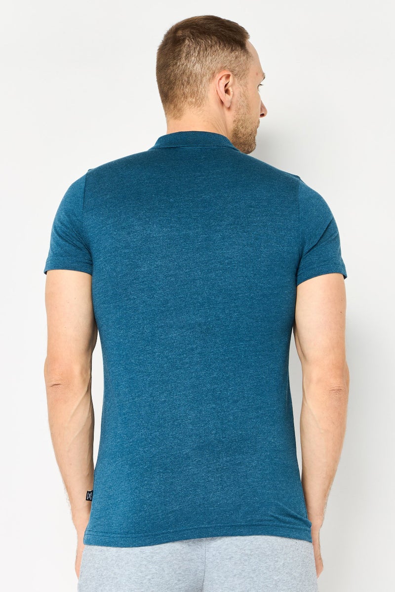 PUMA تي شيرت بولو قصير الأكمام للرجال، مناسب للرياضة، خارجي، لون بحري رمادي - Image 4