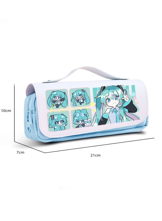 general Hatsune Miku Printing Pen Case Stationery Case Pencil Case Easily Loading Study Stationery - Image 2