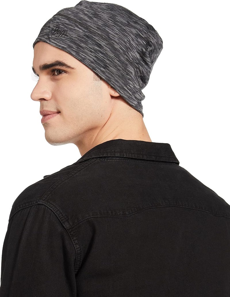 Buff Lightweight Merino Wool Hat in Graphite Multi Stripes - Image 3