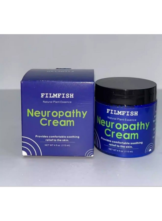 FILMFISH Natural Plant Essence  Neuropathy Cream Provides comfortable soothing relief to the skin.NET WT 4 floz.(113ml) - Image 1
