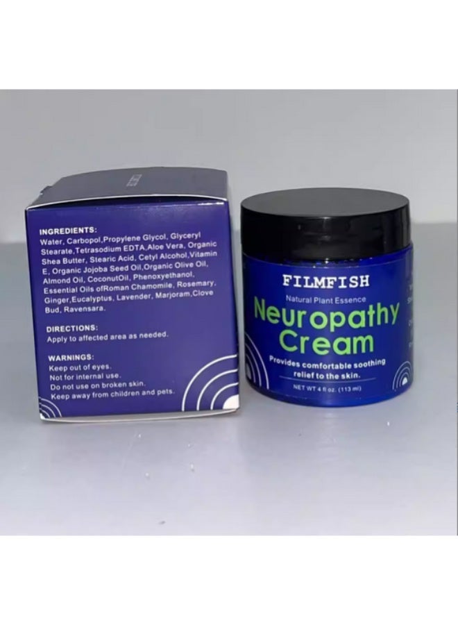 FILMFISH Natural Plant Essence  Neuropathy Cream Provides comfortable soothing relief to the skin.NET WT 4 floz.(113ml) - Image 3