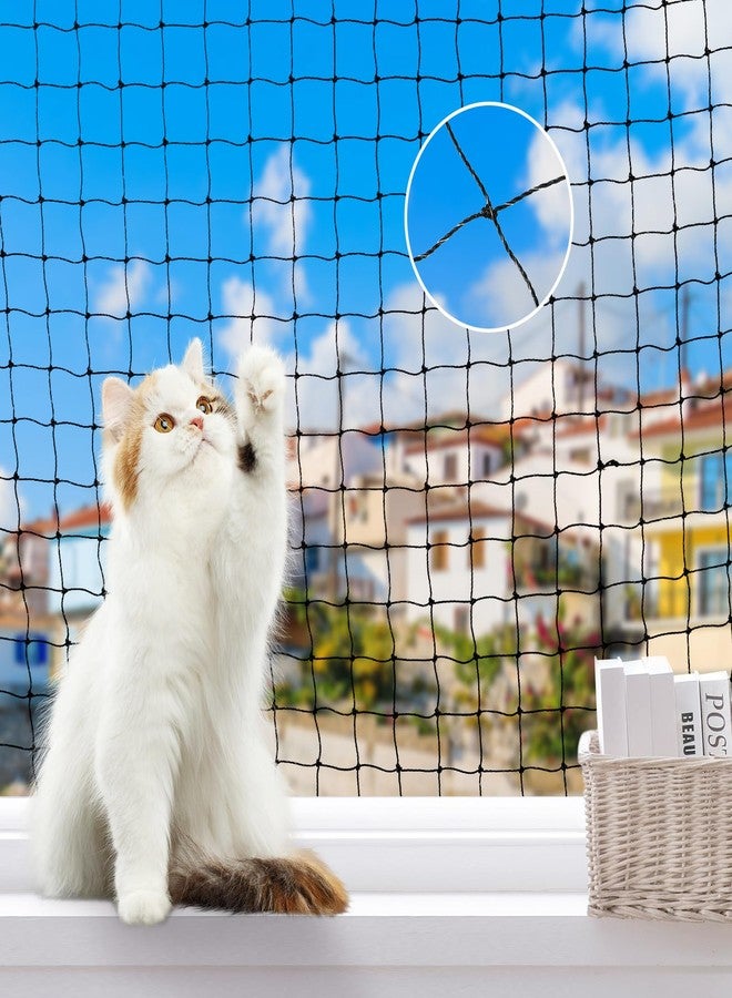 Lewondr Cat Netting Balcony, 10x20ft Steel Wire Reinforced Balcony Screen for Pets, Anti-Fall Pet Mesh Fence Cat Safety Net for Balcony, Window, Stair, Patio - Image 1