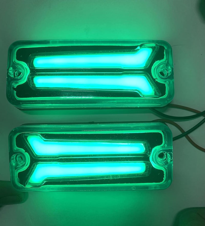 AUTO MT 2PC VAN TRUCK CAR BUS LED LIGHT SIDE PANEL INDICATOR FOR ALL VEHICHLE MARUTI MARUTI 800 ALTO VAN BUS TRUCK MARUTI GYPSY KING (HOCKEY INDICATOR 2PC GREEN) - Image 1