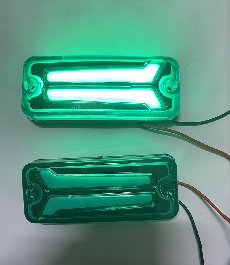 AUTO MT 2PC VAN TRUCK CAR BUS LED LIGHT SIDE PANEL INDICATOR FOR ALL VEHICHLE MARUTI MARUTI 800 ALTO VAN BUS TRUCK MARUTI GYPSY KING (HOCKEY INDICATOR 2PC GREEN) - Image 2