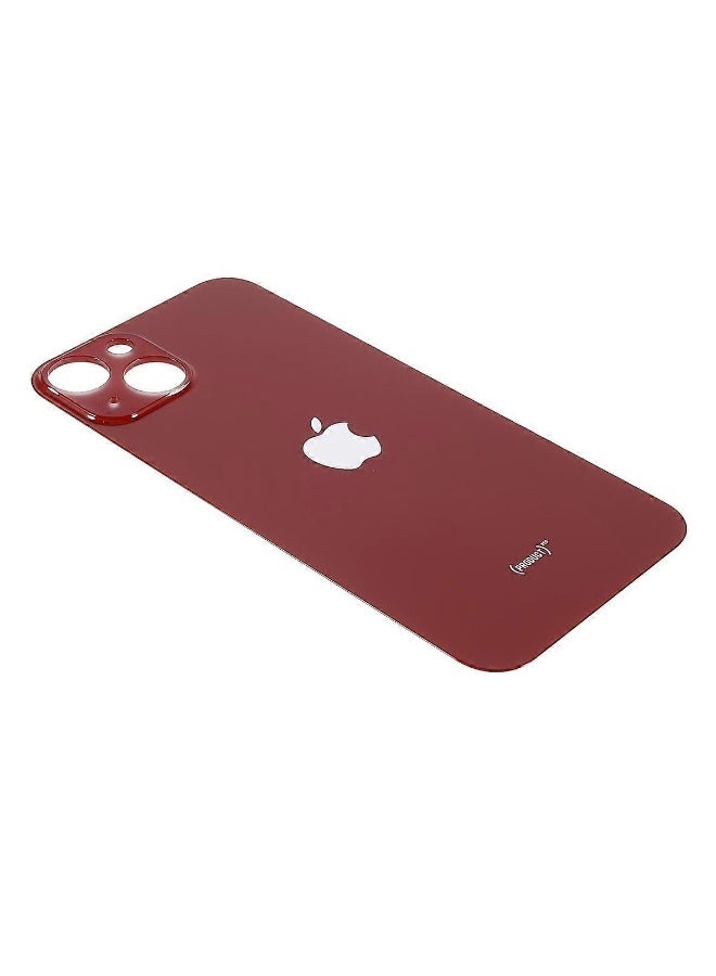 erorex Replacement Battery Back Glass Cover for iPhone 13 6.1-inch - Red - Image 2