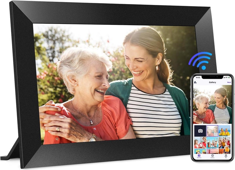 FANGOR 10.1 Inch WiFi Digital Picture Frame 1280x800 HD IPS Touch Screen, Electronic Smart Photo Frame with 32GB Storage, Auto-Rotate, Instantly Share Photos/Videos via Uhale App from Anywhere - Image 1