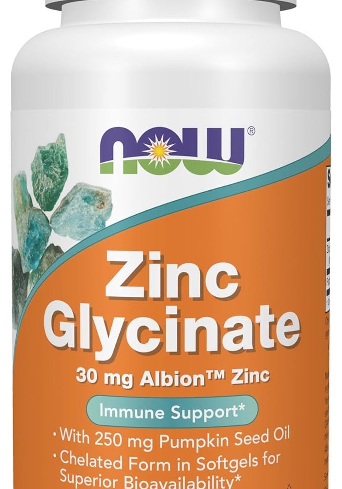 Now Foods Zinc Glycinate 120 Softgels - Image 1