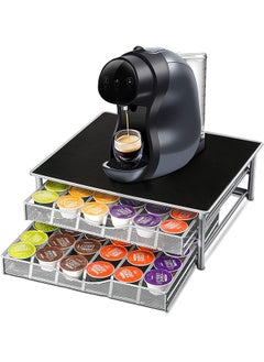 Arabest Coffee Pod Holder, 72 Dolce Gusto Pod Holders, Coffee Capsules Storage Drawer with Coffee Machine Stand & Non - Slip Feet  - Image 1